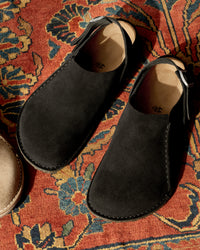 Birkenstock Lutry Premium Suede Clog – Convertible Dual-Style Slip-On in Black