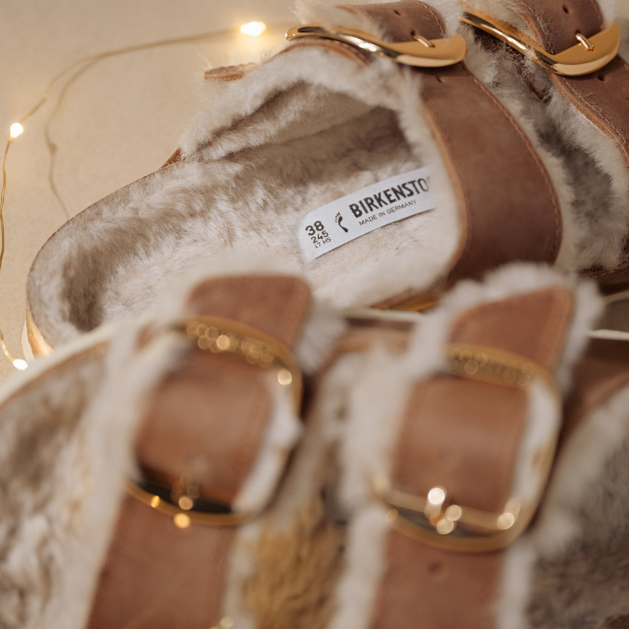 Women's Birkenstock Arizona Big Buckle Shearling – Cognac Leather