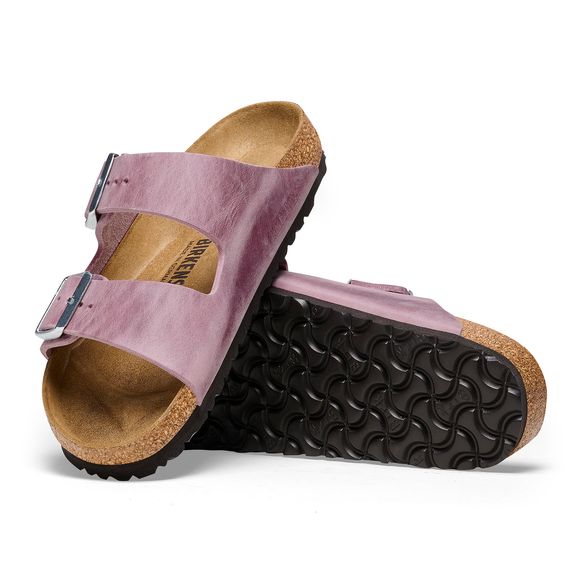 Bottom view of the lightweight EVA sole on the Birkenstock Arizona Sandal, offering light traction and flexibility for everyday wear.