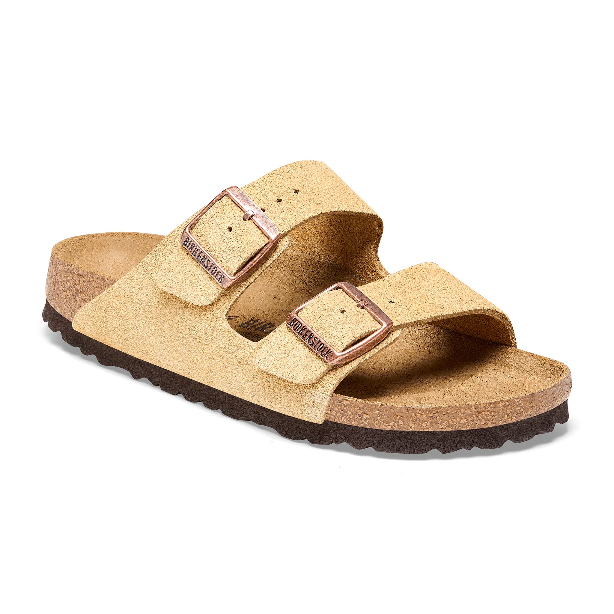 Birkenstock Arizona Sandal in Latte Suede – Plaza Shoe Store