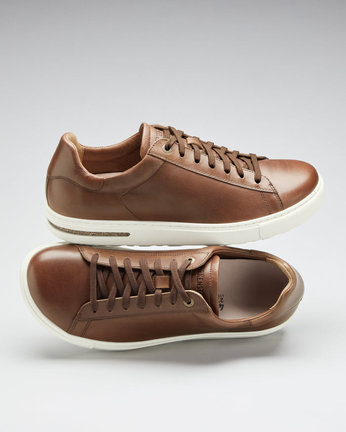 Birkenstock Bend Low Leather Sneaker in Cognac Brown