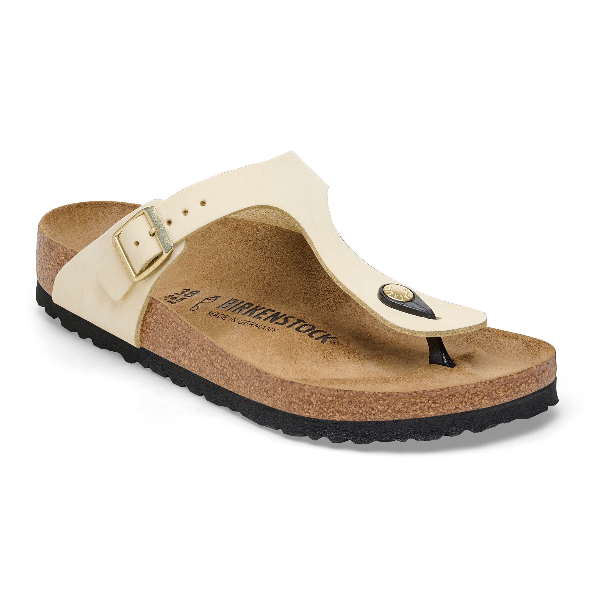 WOMEN'S BIRKENSTOCK GIZEH - ECRU - NUBUCK – Plaza Shoe Store