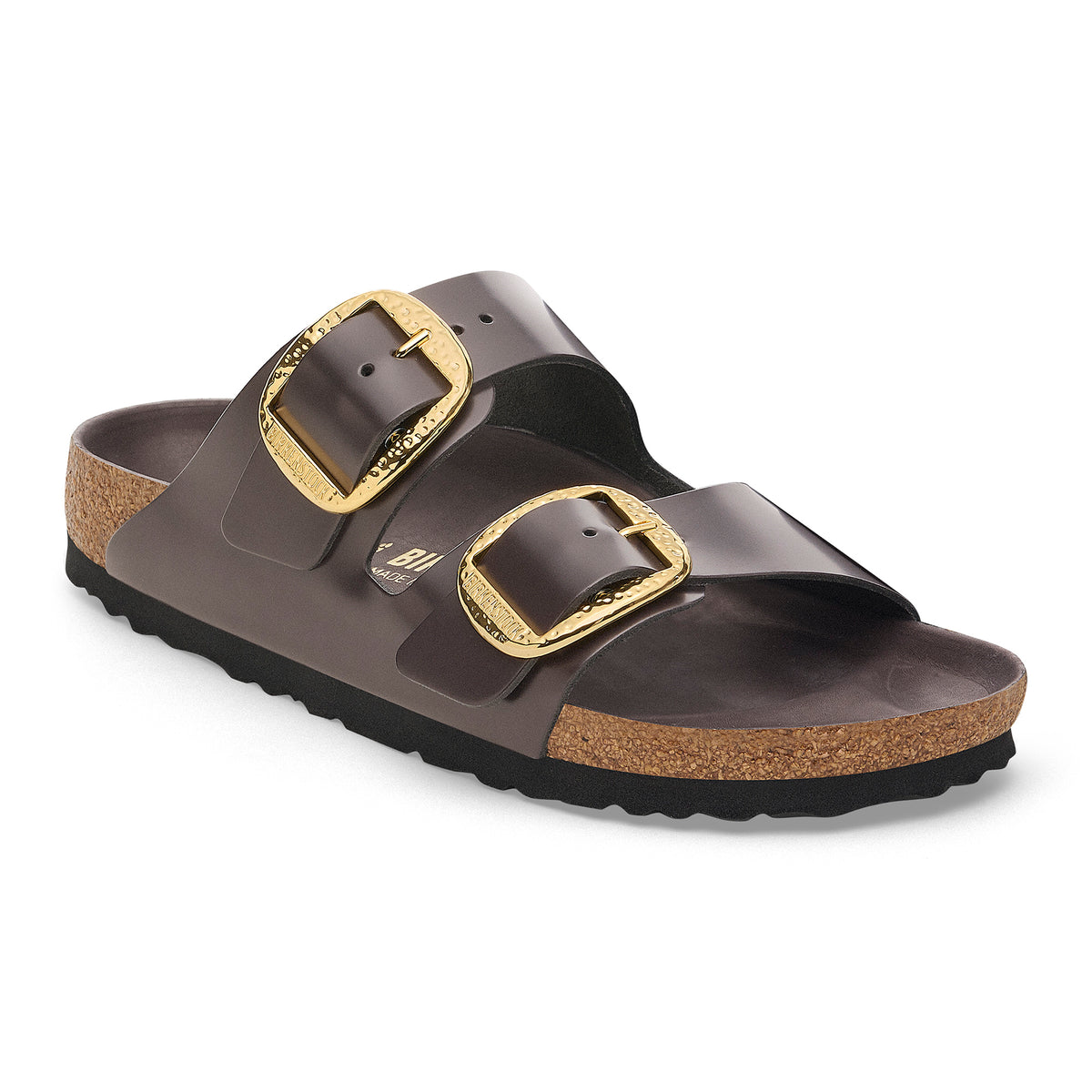 Women's Birkenstock Arizona Hammered Big Buckle – High-Shine Espresso Patent Leather