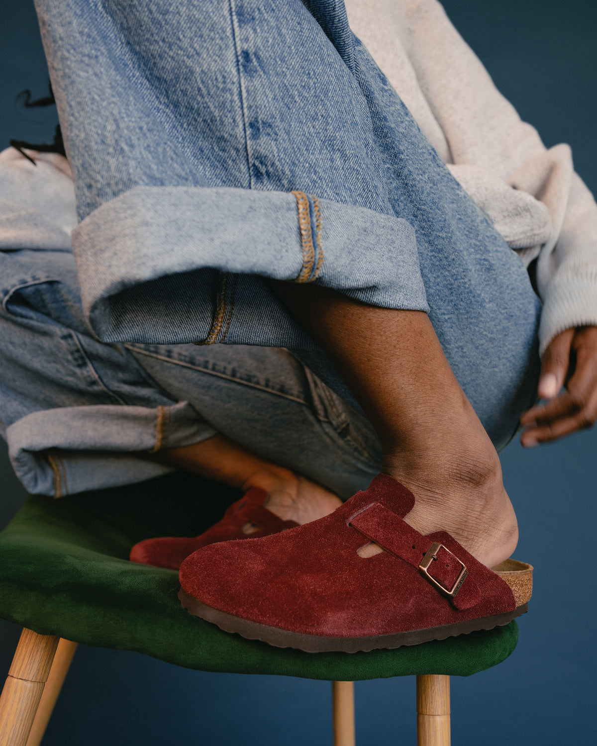 BOSTON CLOG - ZINFANDEL - SUEDE