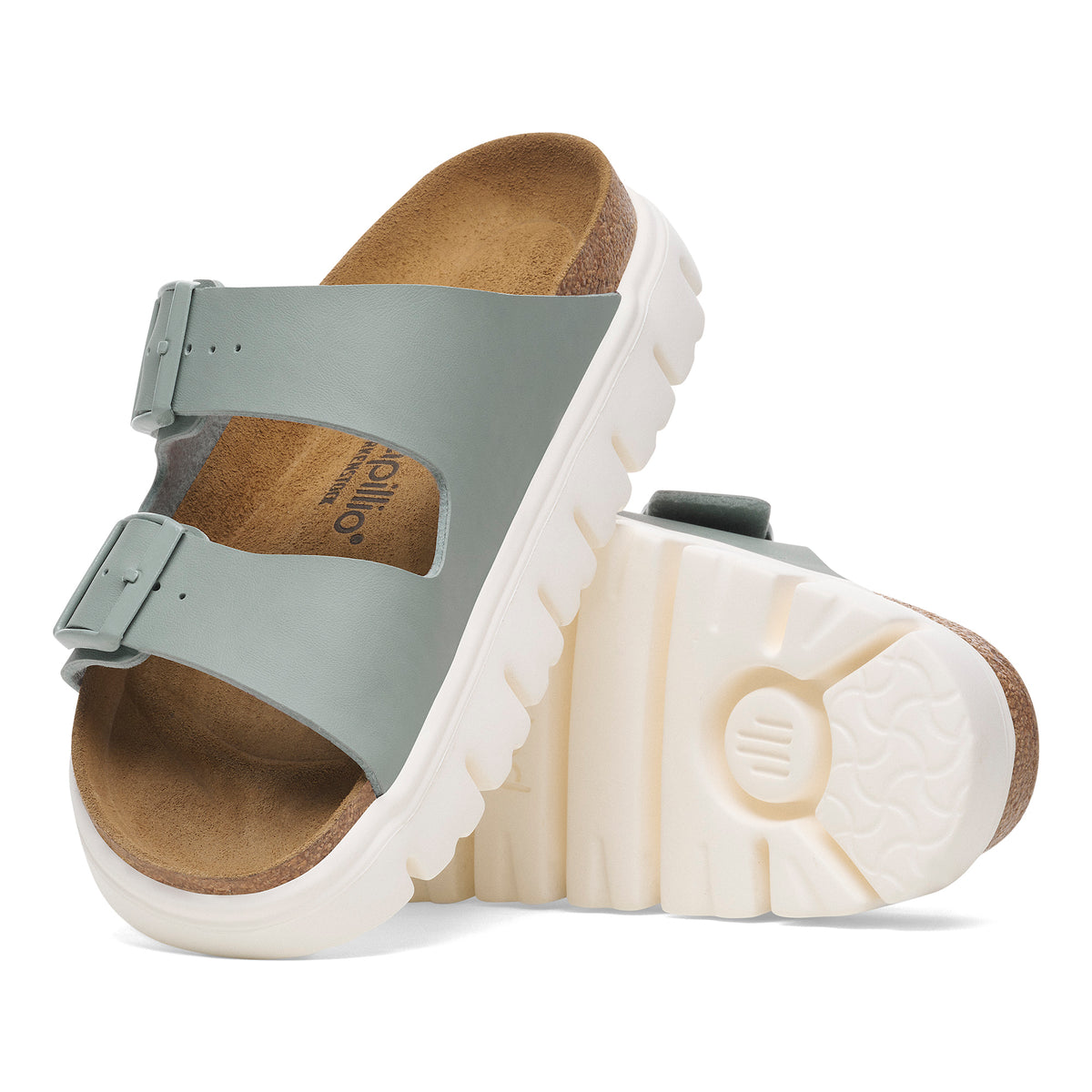 Birkenstock Arizona Chunky Sandal in Pure Sage Birko-Flor, 1029093