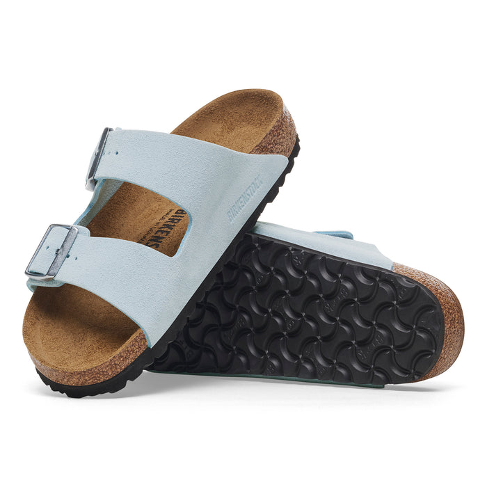 Birkenstock Arizona Sandal in Baby Blue Suede