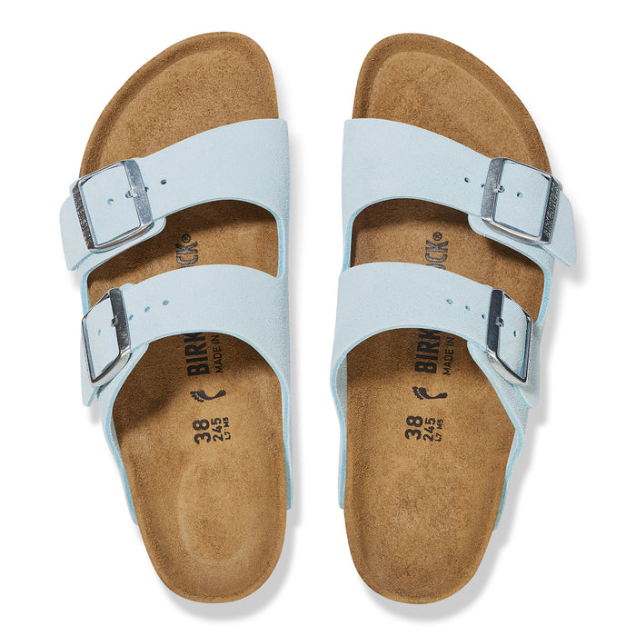 Birkenstock Arizona Sandal in Baby Blue Suede