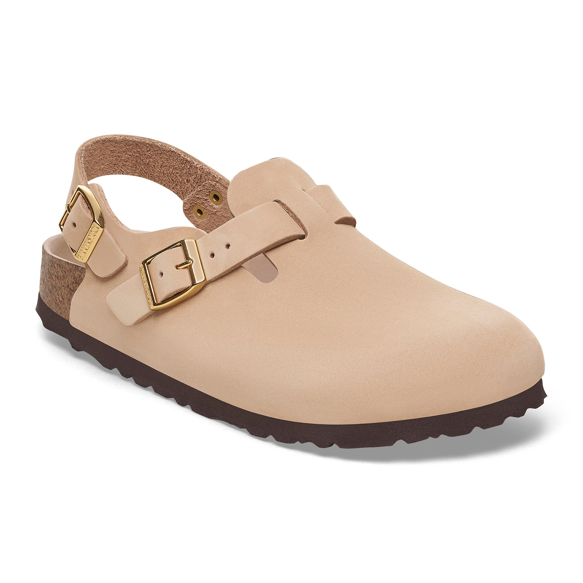 Birkenstock Tokio Hex Backstrap Clog in Sandcastle Nubuck Leather