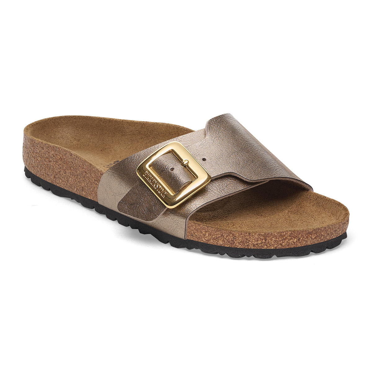 Birkenstock Catalina Luxe Buckle Sandal in Graceful Taupe Birko-Flor