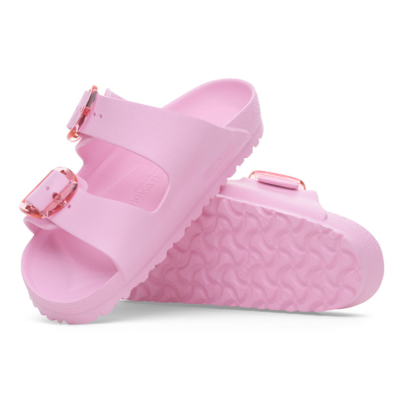 Women's Birkenstock Arizona Big Buckle Stealth EVA Sandal in Fondant Pink, water-friendly