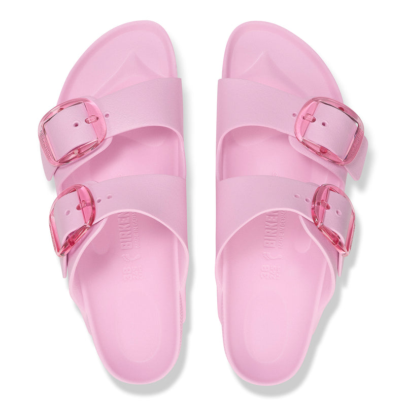Women's Birkenstock Arizona Big Buckle Stealth EVA Sandal in Fondant Pink, water-friendly