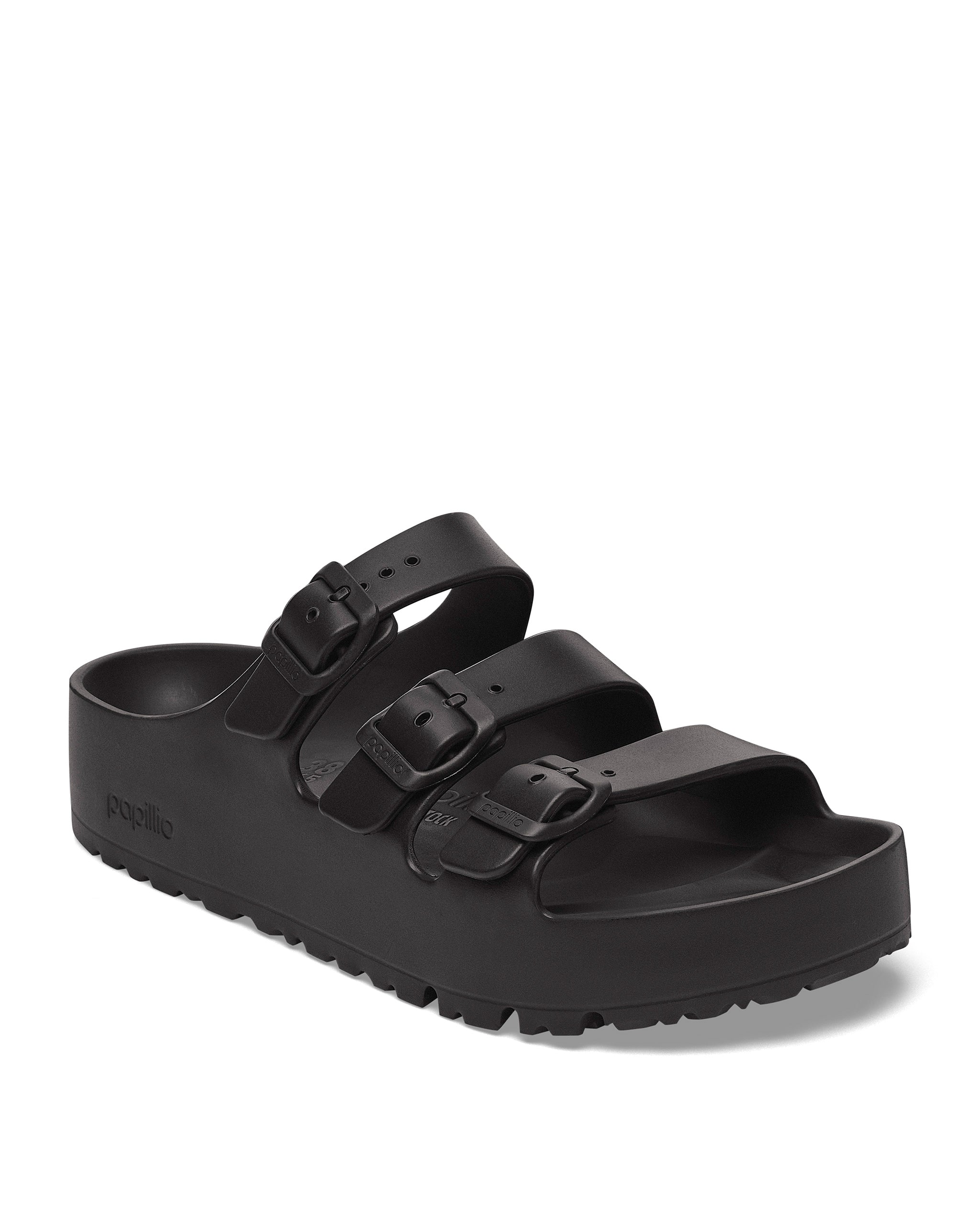 Birkenstock Florida Flex Platform EVA Sandal – Black – Plaza Shoe