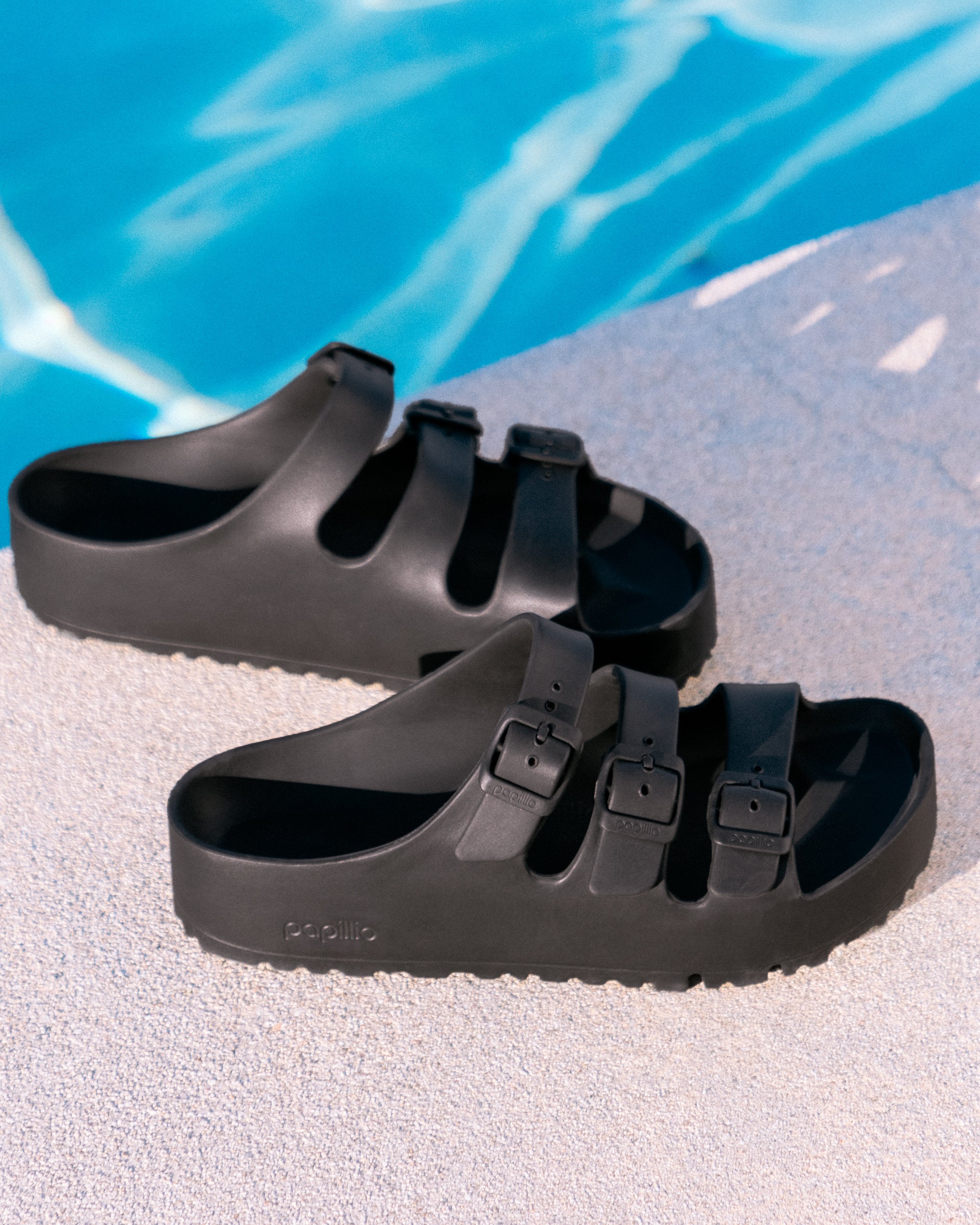 Birkenstock Florida Flex Platform EVA Sandal – Black – Plaza Shoe