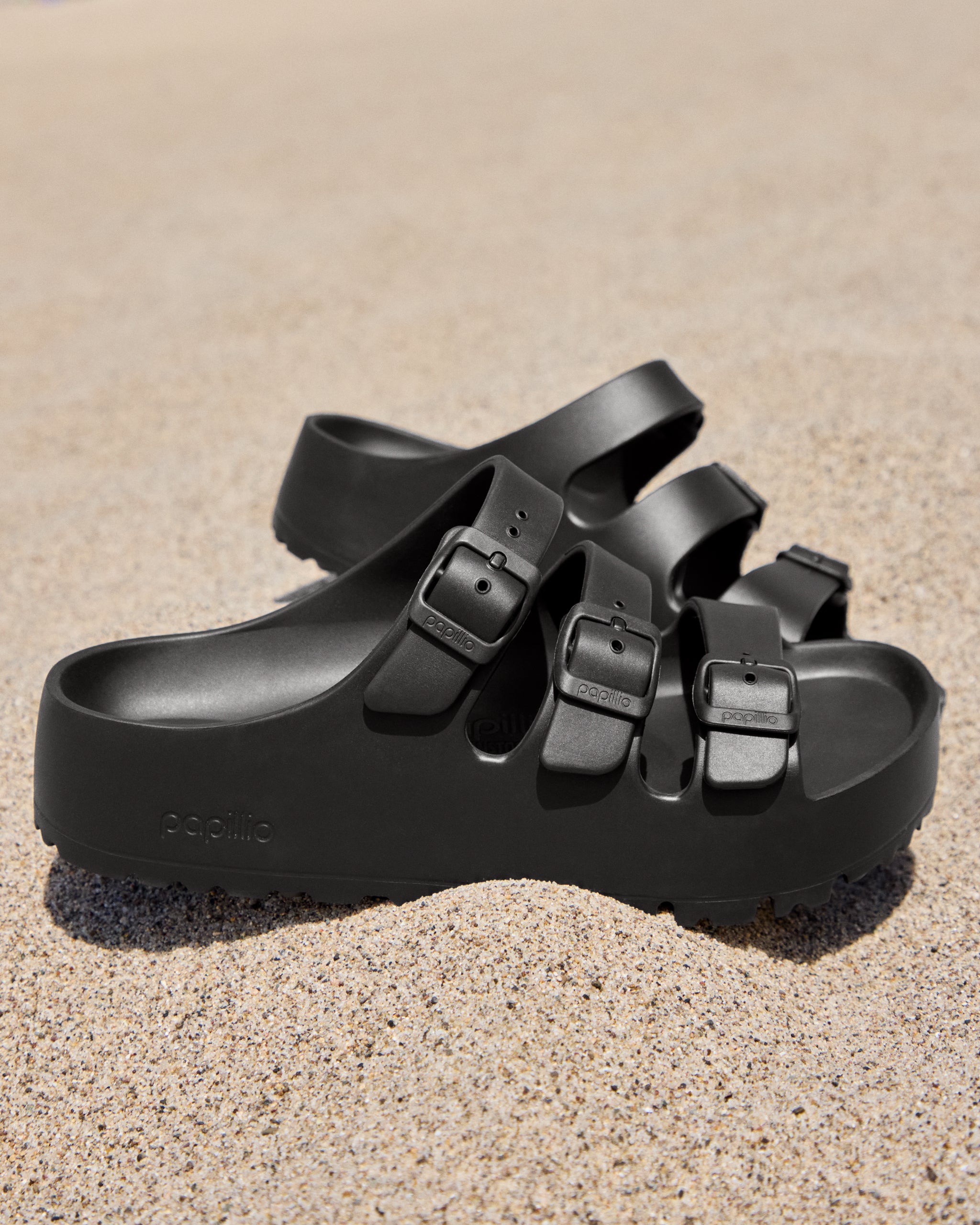 Birkenstock Florida Flex Platform EVA Sandal – Black – Plaza Shoe