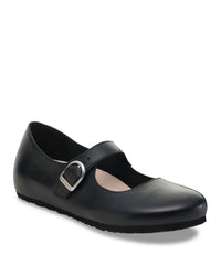 Birkenstock Santa Clarita Leather Mary Jane - Ballet Flat Inspired Comfort Shoe - Black