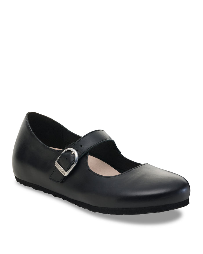 Birkenstock Santa Clarita Leather Mary Jane - Ballet Flat Inspired Comfort Shoe - Black