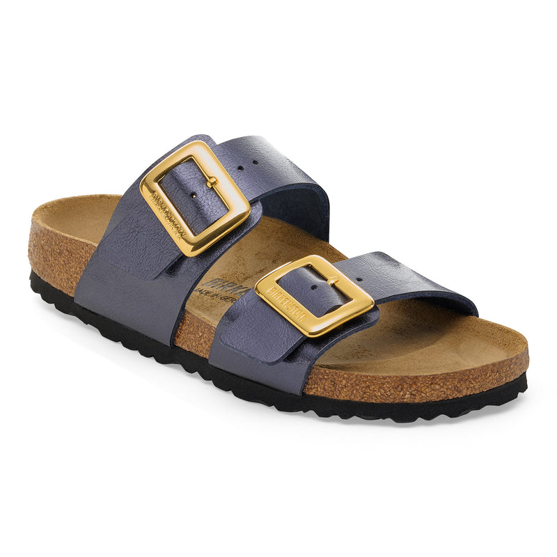 Birkenstock Sydney Luxe Buckle Sandal in Midnight Birko-Flor