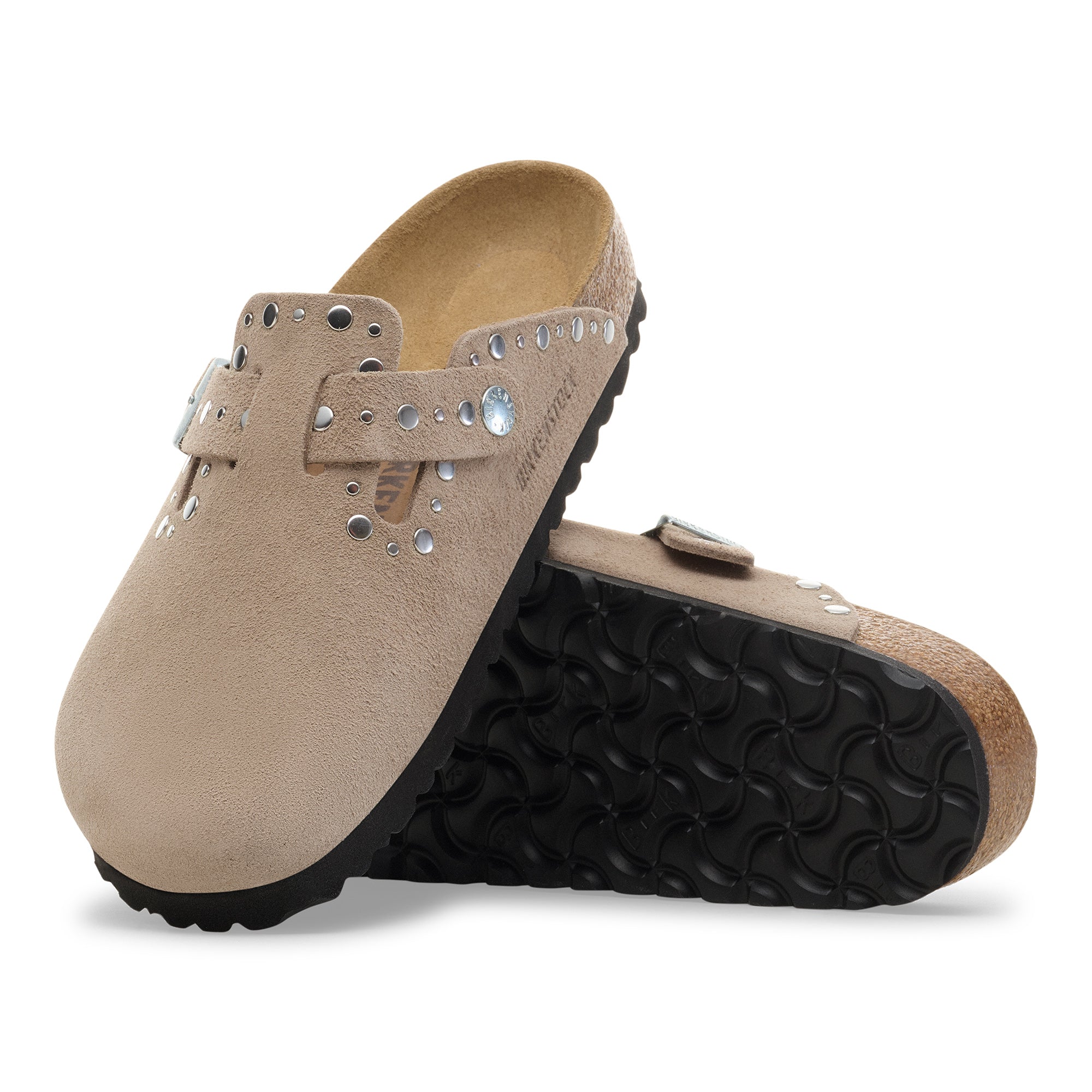BIRKENSTOCK⭐︎BostonLEVETAUPEMEN Birkenstock Boston Rivet Slip-On Clog - Taupe Suede Limited