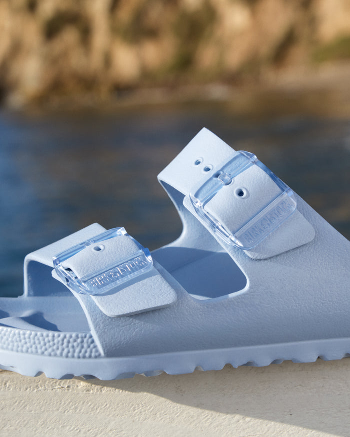 Birkenstock Arizona EVA Stealth Buckle Sandal in Dusty Blue, 1030560