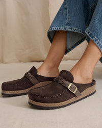 Birkenstock Buckley Braided Suede Clog - Carafe Brown
