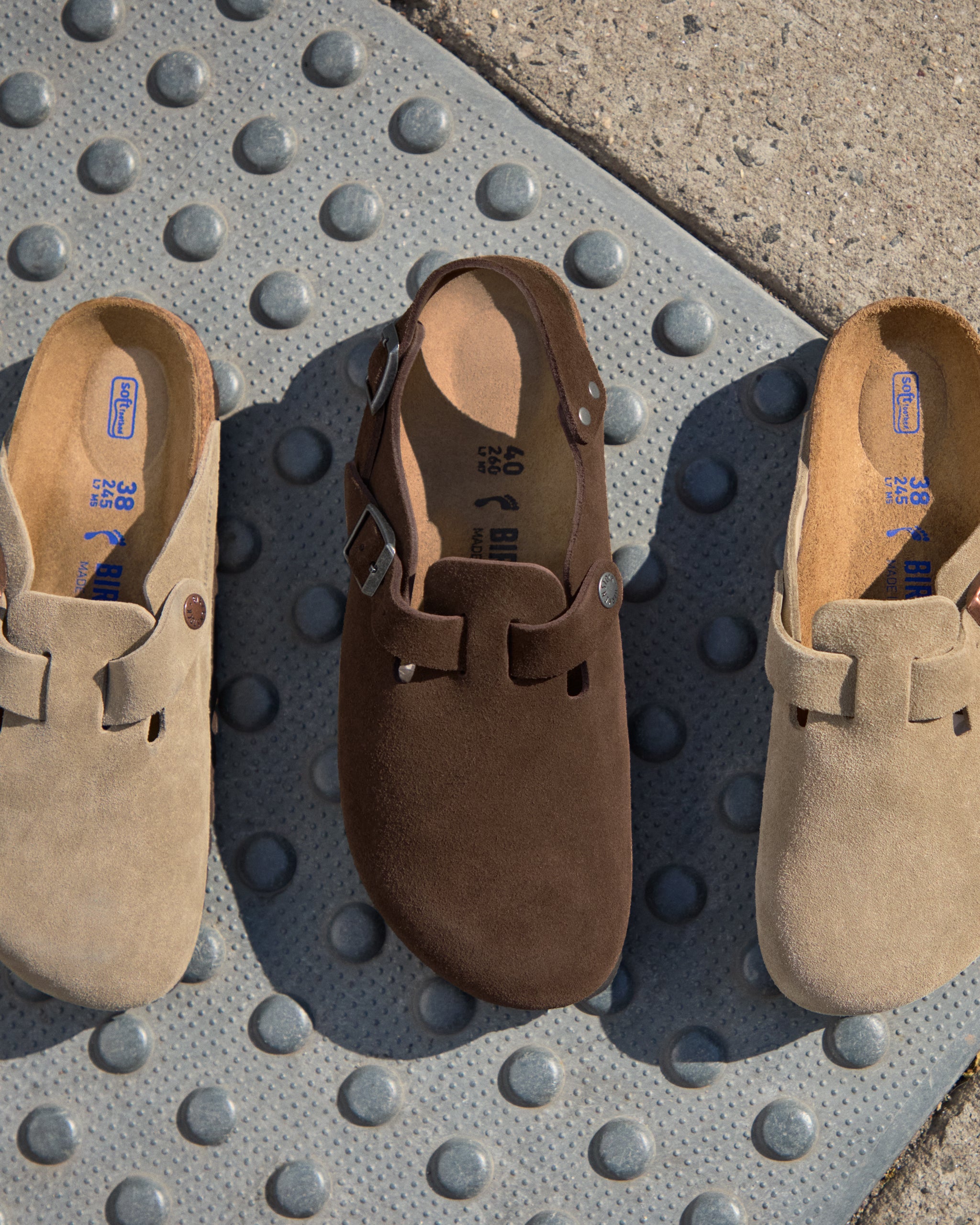 BIRKENSTOCK 42 ブラウンレザー カジュアルシューズ Birkenstock Tokio Suede Leather Backstrap Clog in Carafe Brown