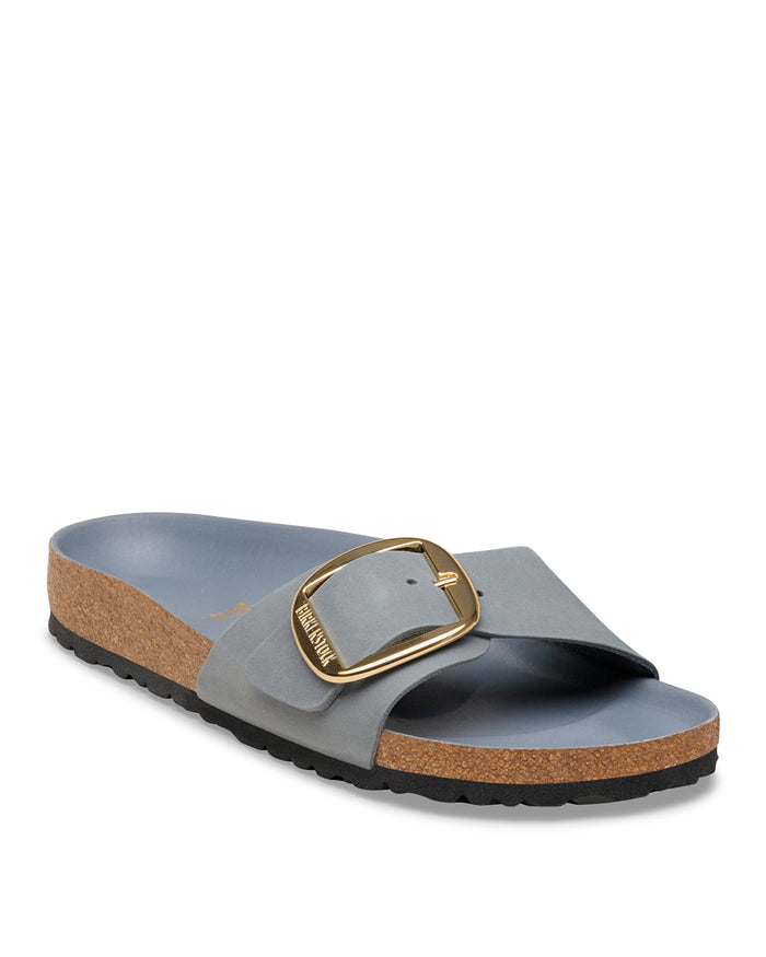 Birkenstock Madrid Big Buckle Sandal in Basalt Oiled Leather