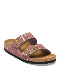 Birkenstock Arizona Rivet Suede Sandal in Pepper
