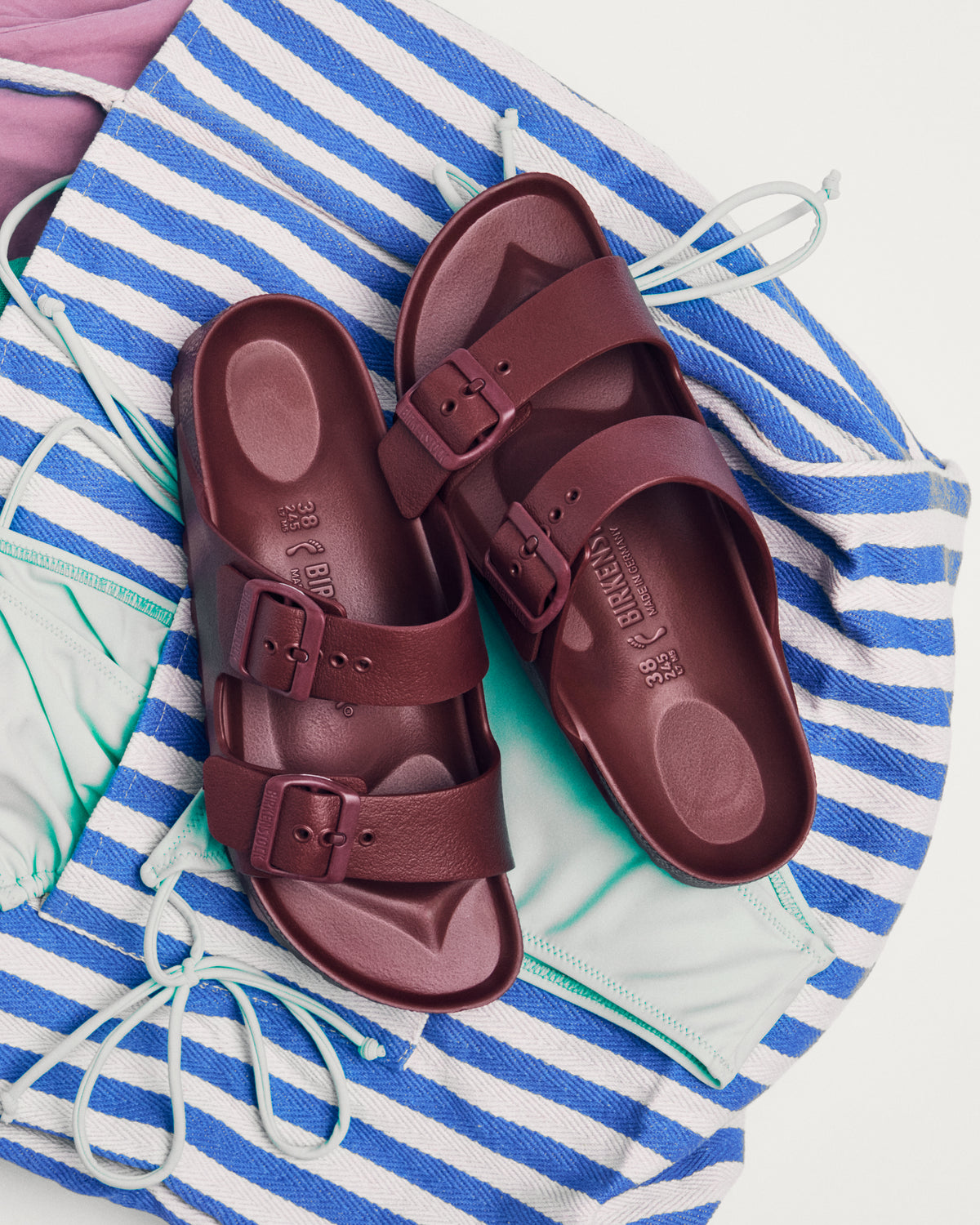 Birkenstock Arizona Big Buckle Stealth EVA Sandal in Zinfandel, 1033115