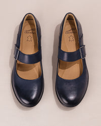 Dansko Collette Mary Jane – Women's Navy Burnished Nubuck Leather Arch Support Shoe