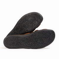 Women's Naot Liv Slide in Caramel Leather - Naot Flat Elegant Collection, Summer Slide, flat sandals