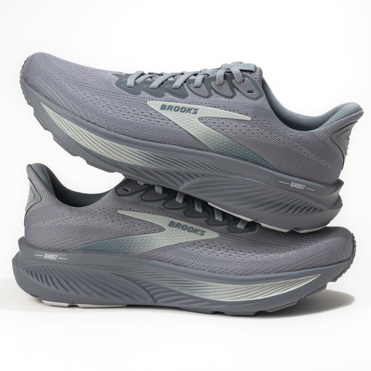 Men’s Brooks Ghost 17 Road Running Shoe in Primer Gray/Oyster Mushroom