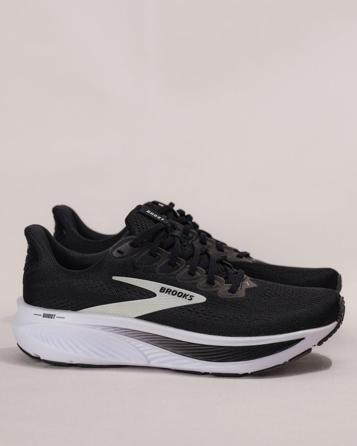 Men’s Brooks Ghost 17 Road Running Shoe in Black/White