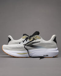 Men’s Brooks Ghost 17 – White/Tea/Black Neutral Daily Trainer with Extra Cushion