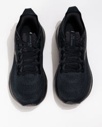 Top-down view of Brooks Adrenaline GTS 25 Black men’s running shoes showcasing wide toe box and breathable mesh design