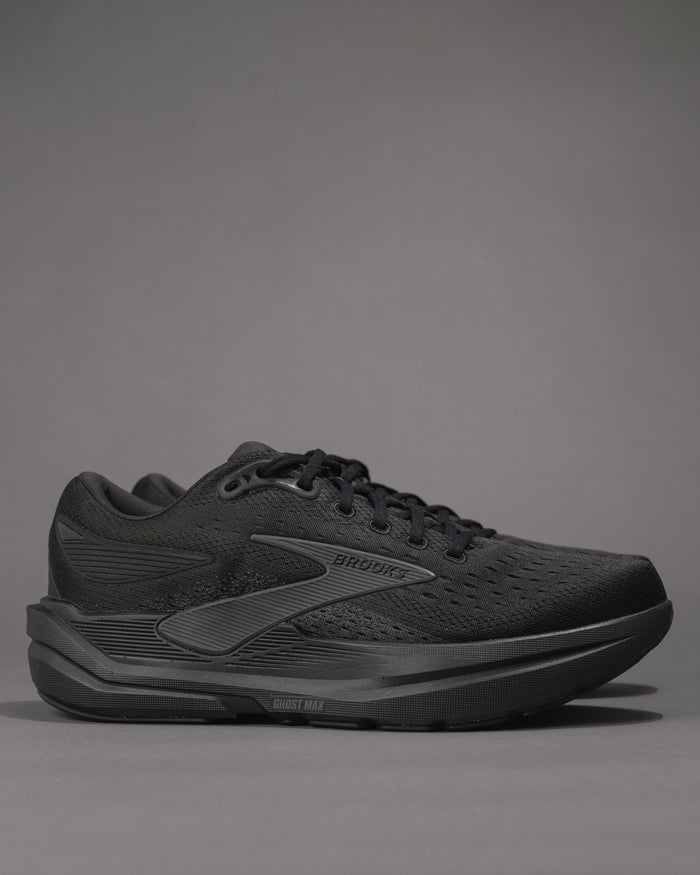 Men’s Brooks Ghost Max 3 – All Black Neutral Road Running Shoe with Max Cushion