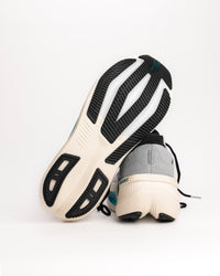 110479, Men's Glycerin Max 2 Cushioned Running Shoe in Mist/Atlantic Deep/Coconut. Gray colorway with dark teal and black accents.