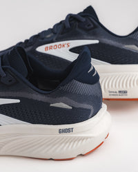 Men's Brooks Ghost 18 Road Running Shoe in Navy Blazer / Red Earth / Blue
110493, color: 429