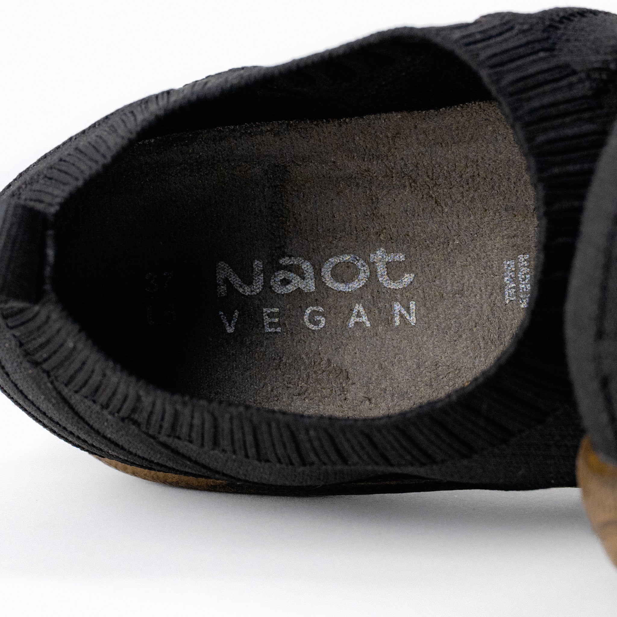 Women's Naot Okahu Slip-On Sneaker in Black Knit Koru Vegan