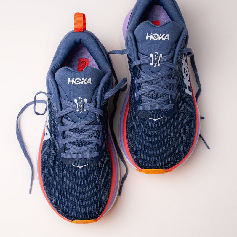 Top-down view of Women’s HOKA Gaviota 5 showing breathable engineered mesh upper.