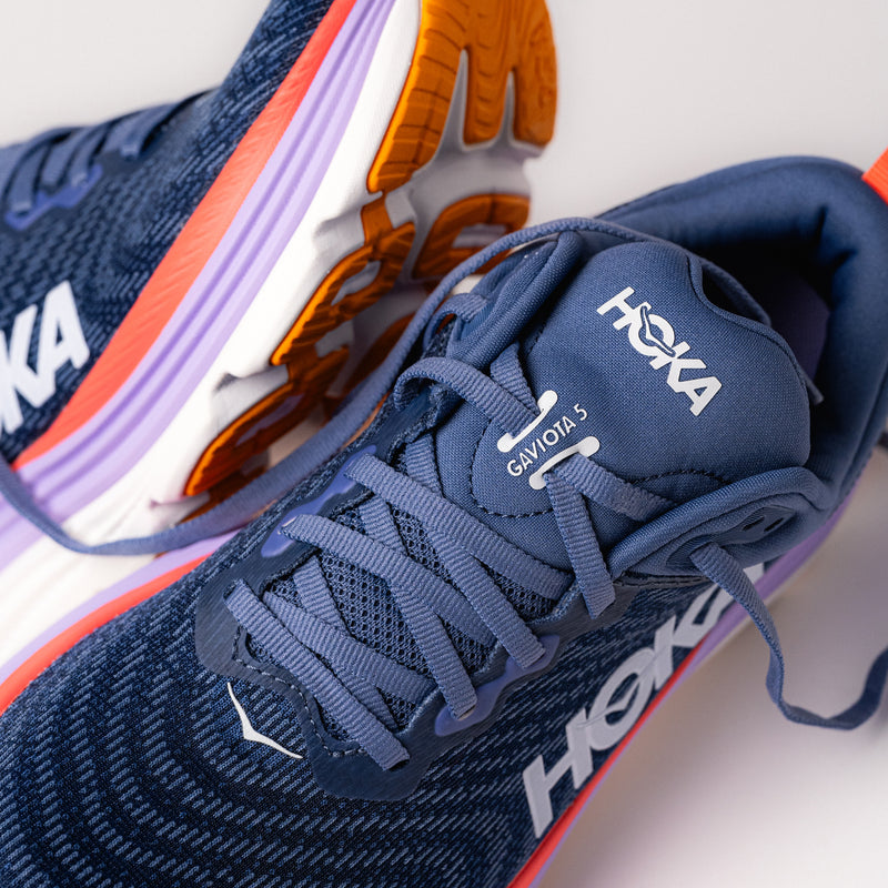 Top-down view of Women’s HOKA Gaviota 5 showing breathable engineered mesh upper.