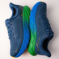 Men’s HOKA Arahi 7 Stability Running Shoe in Thunder Cloud and Stormy Skies Sole, perfect for overpronation support.