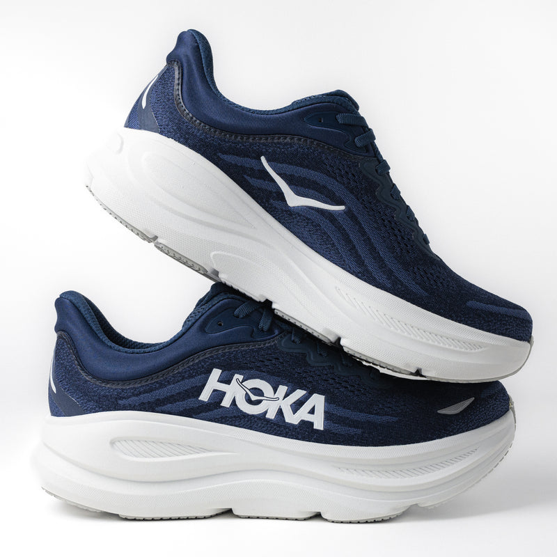 Men's HOKA Bondi 9 Running Shoe in Varsity Navy/White 1162011-VYN