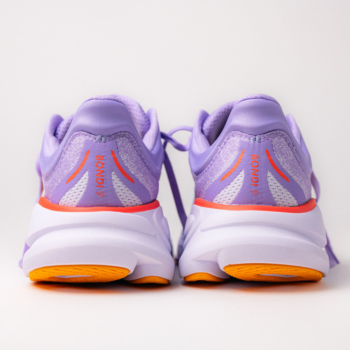 Back view featuring the 3D molded collar and extended heel pull of Women's HOKA Bondi 9