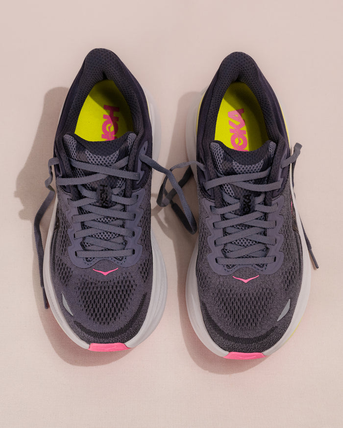 Women's HOKA Bondi 9 Running Shoe in Charcoal Grey/Grey