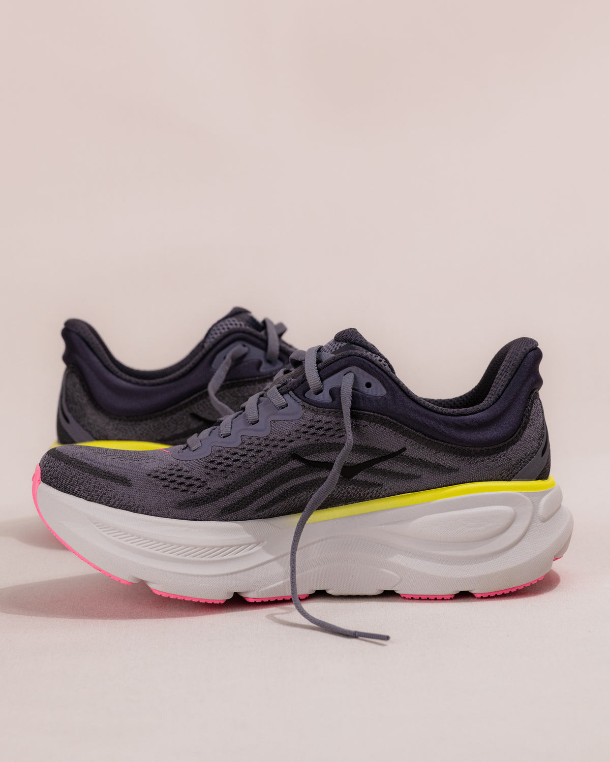 Women's HOKA Bondi 9 Running Shoe in Charcoal Grey/Grey