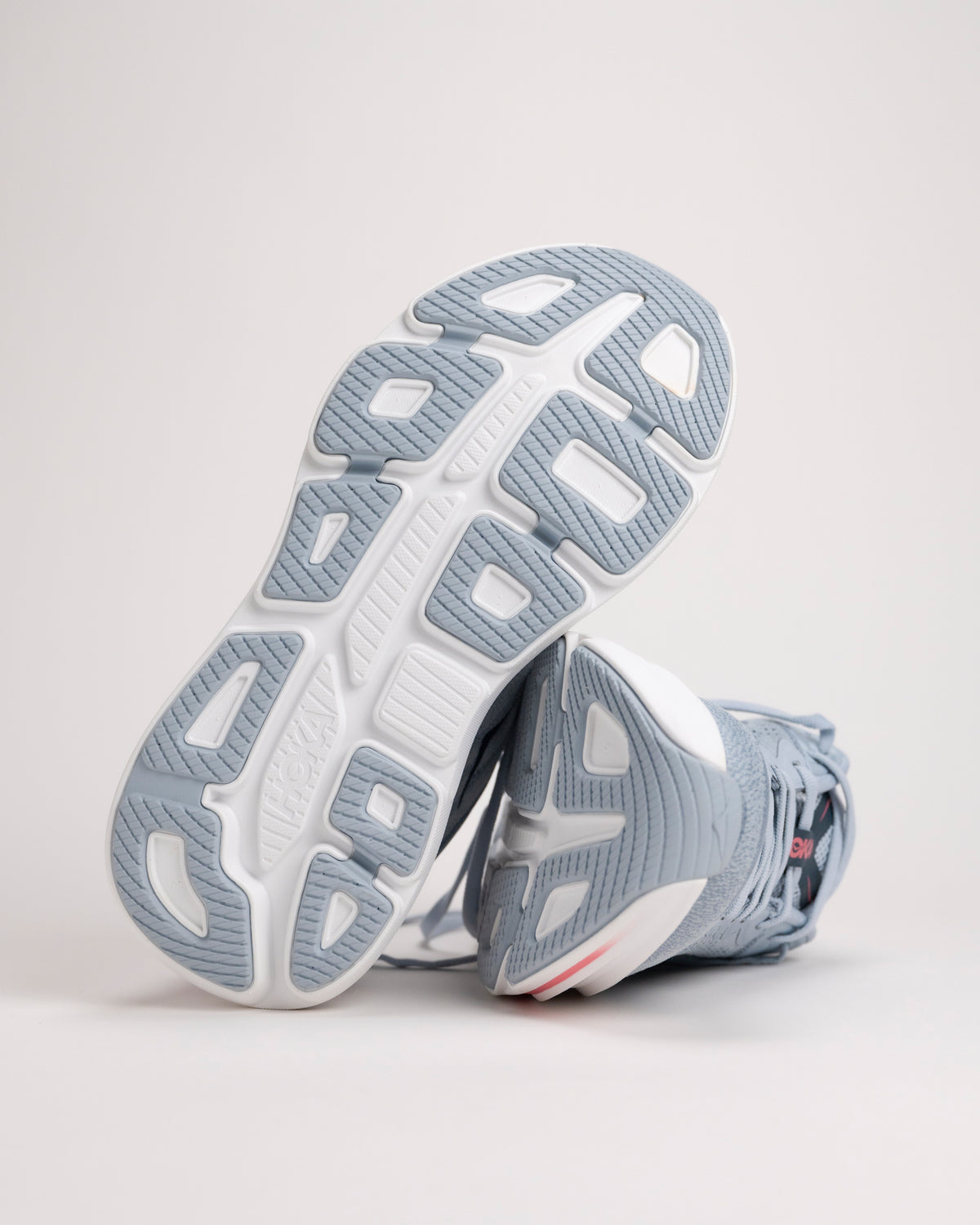 Outsole detail of Women’s HOKA Bondi 9 with Durabrasion rubber traction pattern