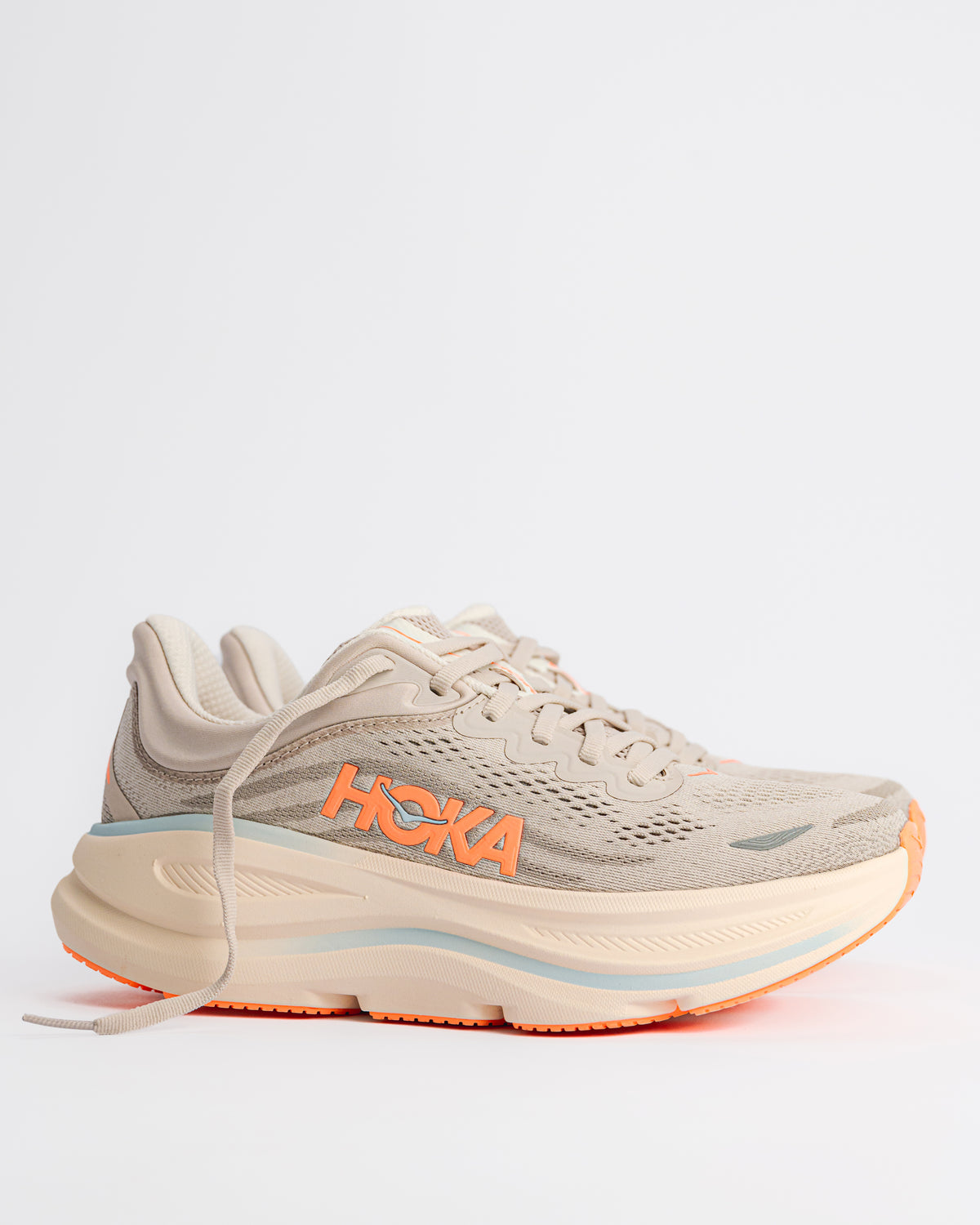 Women’s HOKA Bondi 9 – Max-Cushioned Running Shoe in River Rock Grey / Mineral Ore - 1162012-RRYM