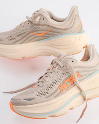 Women’s HOKA Bondi 9 – Max-Cushioned Running Shoe in River Rock Grey / Mineral Ore - 1162012-RRYM