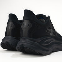 Black Hoka running shoes on a white background.
Men's HOKA Clifton 10 Lightweight Running Shoe in All Black