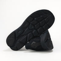 Black running shoes with sole pattern on a white background.
Men's HOKA Clifton 10 Lightweight Running Shoe in All Black